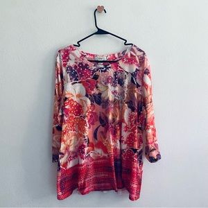CJ Banks floral blouse